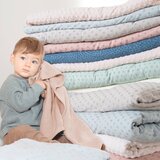 Roba Bež bombažna pletena otroška odeja 80x80 cm Frosty Almond – | Shoptok.si