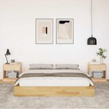  Okvir kreveta bez madraca 140x200 cm puno drvo hrast | shoptok.hr