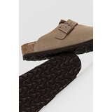 Birkenstock Sneakers Boston Soft Footbed Velvet Leather Taupe EUR 40 | Shoptok.si