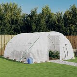 Staklenik s čeličnim okvirom Bijeli 16 m² 4x4x2 m | shoptok.hr