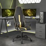 vidaXL Masažni gaming stol zlato in črno umetno usnje Cene