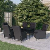  7-dijelni vrtni blagovaonski set tamnosivi | shoptok.hr
