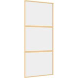  Klizna vrata zlatna 90 x 205 cm prozirno staklo ESG i aluminij | shoptok.hr