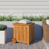  Vrtna kutija za pohranu s kotačima 60x50x58 cm od drva bagrema | shoptok.hr