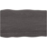vidaXL Mizna plošča temno siva 80x50x2 cm obdelana trdna hrastovina Cene