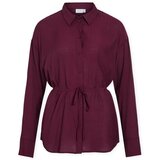 Vila Topi & Bluze Hikka Long Shirt - Fig Bordo Cene