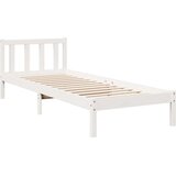 vidaXL Daljši posteljni okvir brez vzmetnice bel 100x210 cm borovina | Shoptok.si