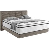 CARRYHOME postelja boxspring 180 cm x 200 cm , tekstil siva | Shoptok.si