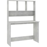  Radni stol s policama siva boja betona 110x45x157 cm iverica | Eponuda.com