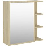 Maison Chic Kopalniška omarica - Kopalniški kabinet z ogledalom sonoma hrast 62,5x20,5x64 cm, (21794677) Cene