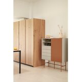 Teulat Opečnato oranžna/bež visoka komoda z drsnimi vrati 120x140 cm Nube – | Shoptok.si