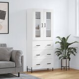  The Living Store Visoka omara bela 69,5x34x180 cm inženirski les - Visoka Omara, (21442046) Cene