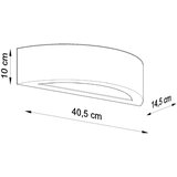  Stenska keramična svetilka ATENA črna, (21347321) | Shoptok.si