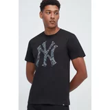47 Brand Bombažna kratka majica MLB New York Yankees moška, črna barva
