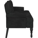  Klupa s naslonom Crna 119,5x64,5x75 cm Baršunasta | Eponuda.com