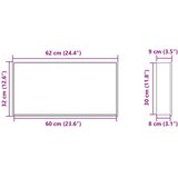  Niša za tuš boje poliranog zlata 62x32x9 cm nehrđajući čelik | Eponuda.com