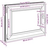  Podrumski prozor RISOR 80x50 cm Okretno-nagibni DIN lijevi bijeli - Bijela 80 x 50 cm (dvoslojni) 1 Naginjanje i okretanje lij | shoptok.hr