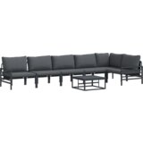vidaXL Vrtna sedežna garnitura 7 pcs Antracitna Jeklo | Shoptok.si