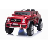  Auto za decu Mercedes Benz MAYBAH G650 na akumulator sa mekim gumama i kožnim sedištem - metalik crveni Cene