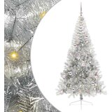  Umjetno predsvijetljeno božićno drvce Srebrno 210 cm PET | shoptok.hr