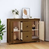  Komoda smeđa boja meda 100 x 35 x 74 cm od masivne borovine | shoptok.hr