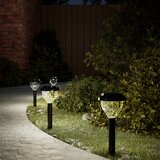 vidaXL Solarna svjetla za staze sa &scaron;iljcima za tlo 4 kom bijela i RGB cijene
