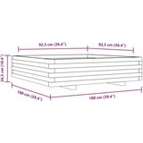  Vrtno cvetlično korito voščeno 100x100x26,5 cm trdna borovina, (21266410) | Shoptok.si