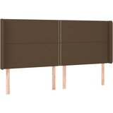  Posteljno vzglavje temno rjavo 163x16x118/128 cm blago, (20951708) | Shoptok.si