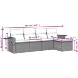  5-dijelni vrtni set sofa s jastucima bež od poliratana | shoptok.hr