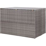 vidaXL Vrtna škatla siva 150x100x100 cm poli ratan | Shoptok.si