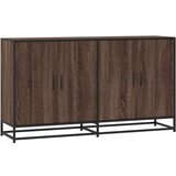 vidaXL Komoda smeđi hrast 134x35x76 cm konstruirano drvo | shoptok.hr
