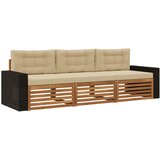  Set vanjskih sofa s jastukom 3 pcs Prirodna i bež Poliester | shoptok.hr