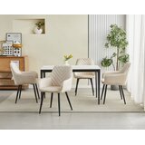 Nana stolica - bež baršun / crne noge x 2 | shoptok.hr