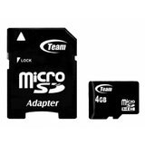 Team Group MICRO SDHC 4GB CLASS 10+SD Adapter TUSDH4GCL1003 memorijska kartica Cene