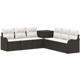  Set sofe 7 kom. Crna i krem-bijela 121 x 62 x 69 cm | shoptok.hr