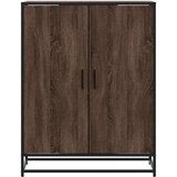 vidaXL Omarica za čevlje rjavi hrast 75x38x97,5 cm inž. les in kovina | Shoptok.si