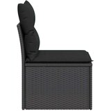  Vrtna sofa bez naslona za ruke s jastucima crna poli ratan | shoptok.hr