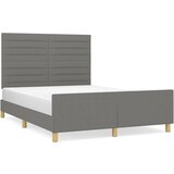 Maison Chic Posteljni okvir - Dvoposteljna postelja - Zakonska postelja brez vzmetnice temno siv 140x200 cm tkanina-J12936, (21767994) Cene