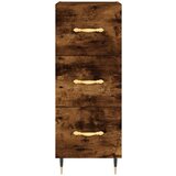  Komoda boja dimljenog hrasta 34 5x34x90 cm konstruirano drvo | shoptok.hr