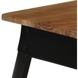 In blagovaonski stol od masivnog drva bagrema i čelika 75x75x76 cm | shoptok.hr
