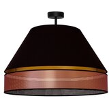  Duolla - Nadgradni plafonski luster COPPER SHINY 1xE27/15W/230V, prečnik 60 cm, crna/bakarna | Eponuda.com