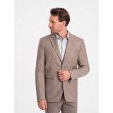 Ombre Men's classic blazer with pillowcase pocket - beige | Shoptok.si
