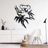 Wallxpert metalni zidni ukras 5196, koala na grani sa lišćem, 38 x 45 cm, crni | Eponuda.com