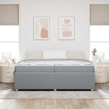  Krevetna konstrukcija Svijetlo siva 200 x 200 cm tkanina | shoptok.hr