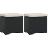  Otomani s jastucima 2 kom crni 40 x 30 x 40 cm od poliratana | shoptok.hr