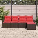  Set sofe s jastukom 5 pcs Smeđa poliratan | shoptok.hr