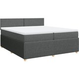 Maison Chic Box spring postelja - Vzmetna postelja z vzmetnico temno siva 200x200 cm blago SL24068, (21890659) | Shoptok.si