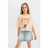 Defacto girl Crew Neck Printed Short Sleeve T-Shirt Cene