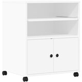 vidaXL Stojalo za tiskalnik s kolesi belo 60x48x74 cm, (22137167) | Shoptok.si