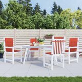  Jastuci za stolice 4 kom prošarano crvena 100x50x4 cm tkanina | shoptok.hr